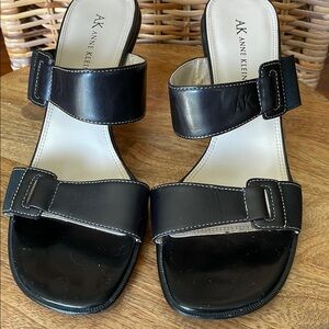 Anne Klein Black Strap Sandals